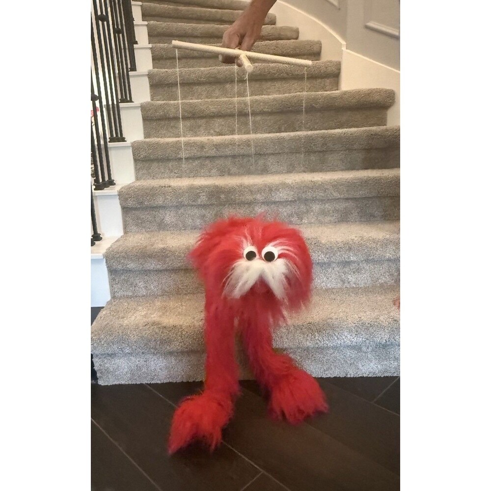 Vintage Great American Fun Corp GAF Red Fuzzy Limber Louie Marionette Puppet